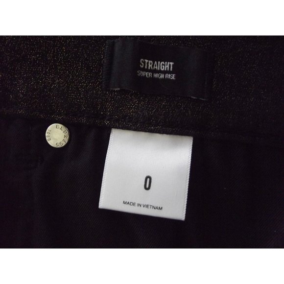 Express Metallic Jeans Womens 0 x26"Inseam Gold Shimmer Straight Super High Rise - Picture 6 of 10